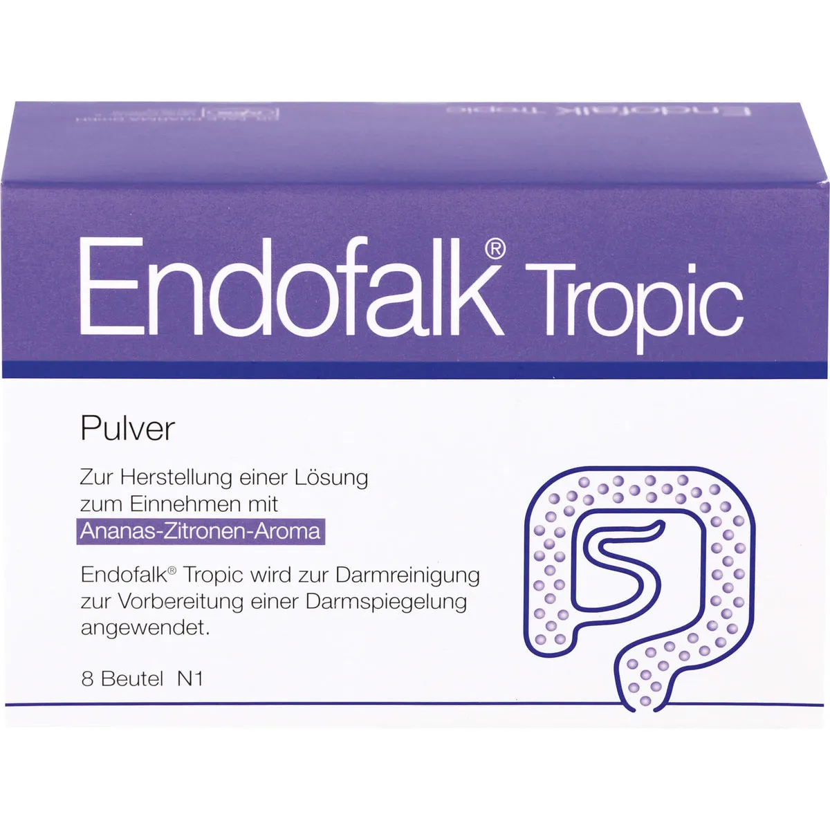 Endofalk Tropic Pulver mit Ananas-Zitronen-Aroma zur Darmreinigung, 8 St. Beutel