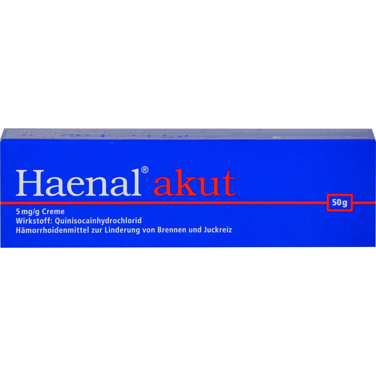 Haenal akut Creme Hämorrhoidenmittel zur Linderung von Brennen und Juckreiz, 50 g Creme