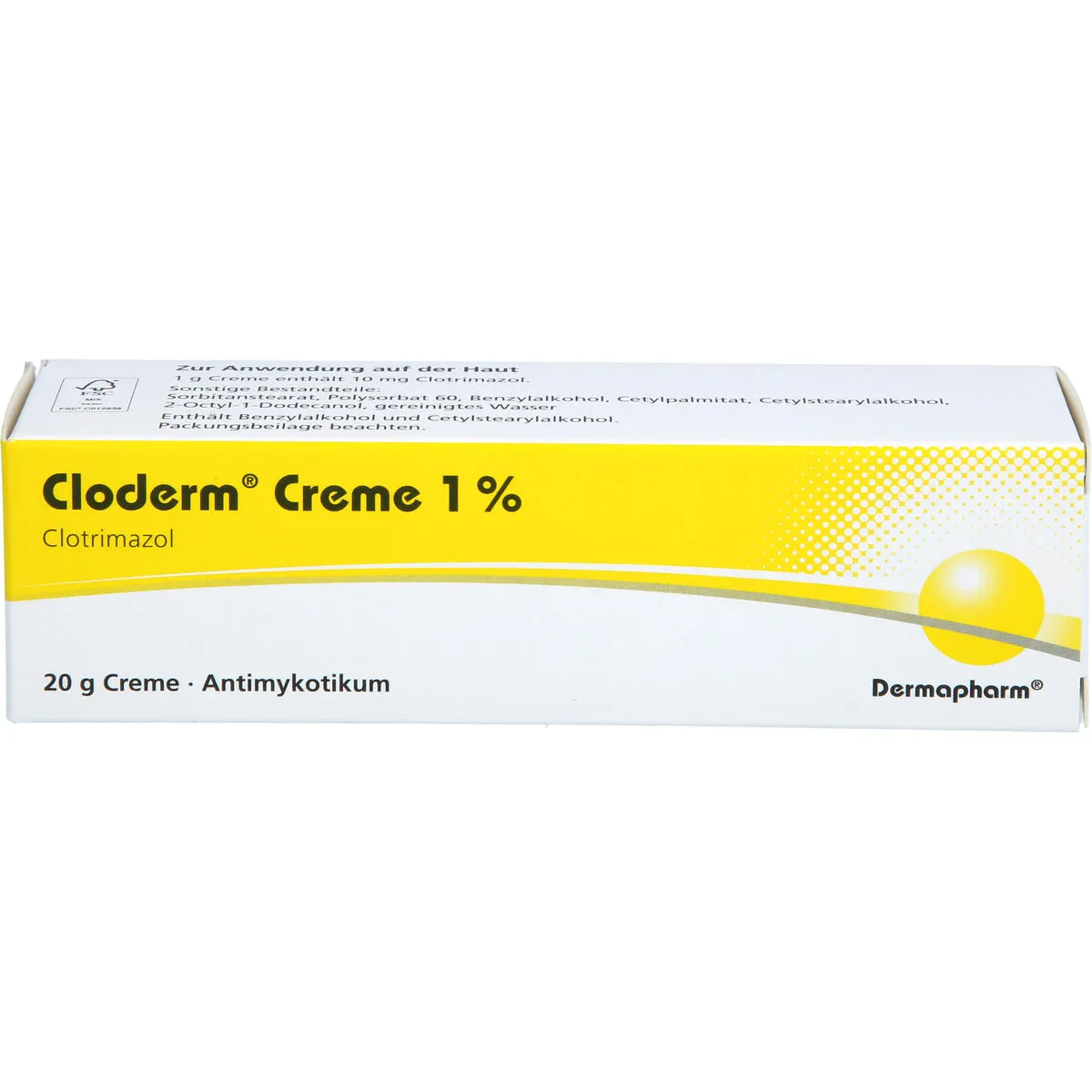 Cloderm Creme 1% Antimykotikum, 20 g Creme