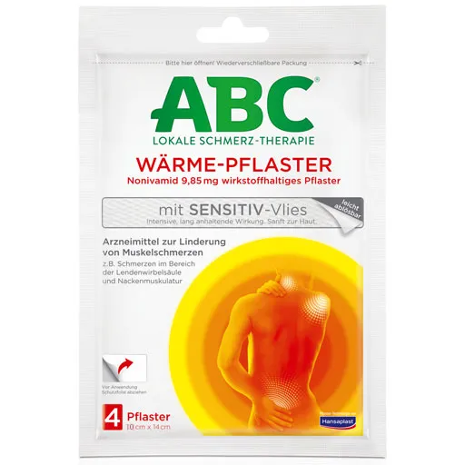 ABC Wärme-Pflaster mit Sensitiv-Vlies 4 St