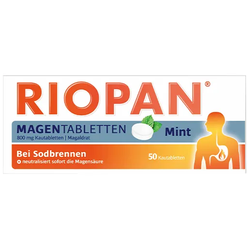RIOPAN Magen Tabletten Mint 800 mg Kautabletten 50 St
