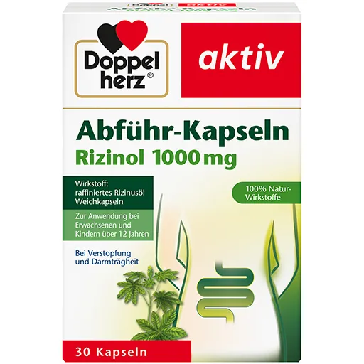 DOPPELHERZ Abführ-Kapseln Rizinol 1000 mg 30 St