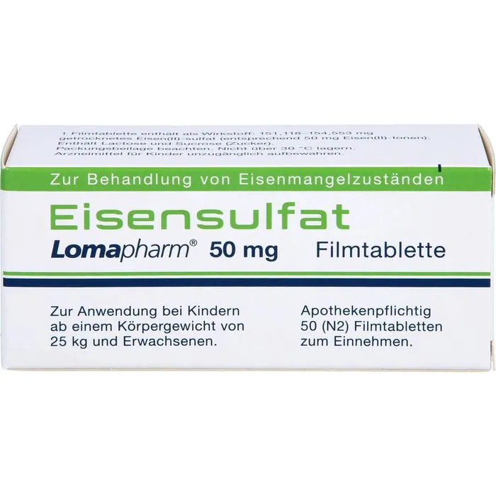 EISENSULFAT Lomapharm 50 mg Filmtabletten 50 St