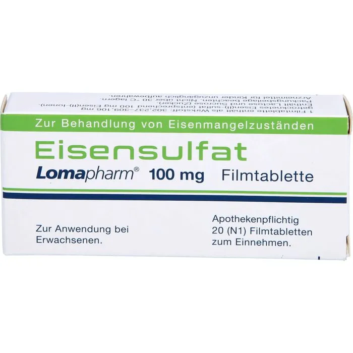 EISENSULFAT Lomapharm 100 mg Filmtabletten 20 St