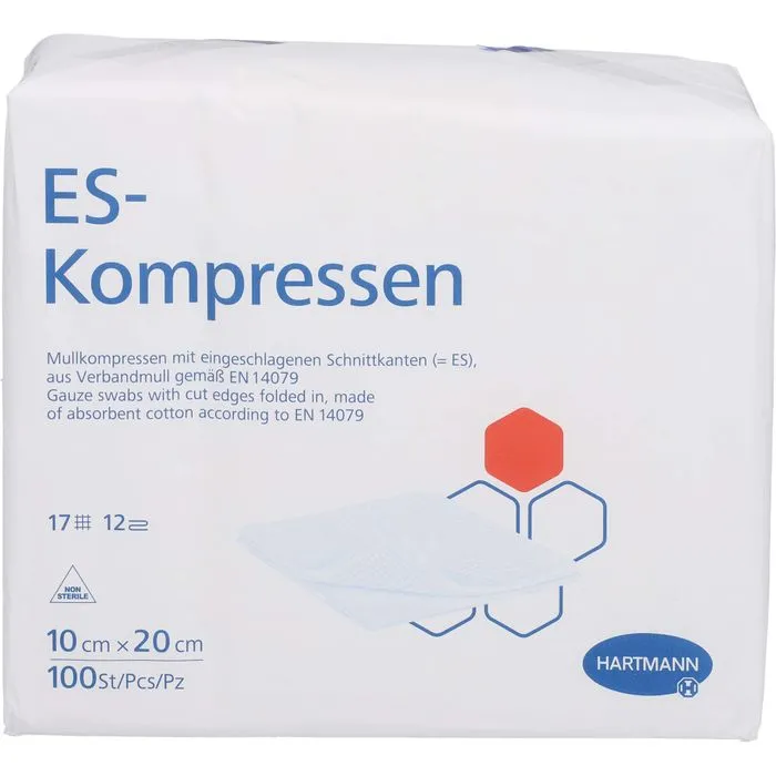 ES-KOMPRESSEN unsteril 10x20 cm 12fach 100 St
