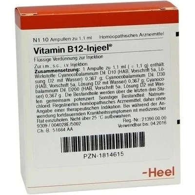 VITAMIN B12 INJEEL Ampullen 10 St