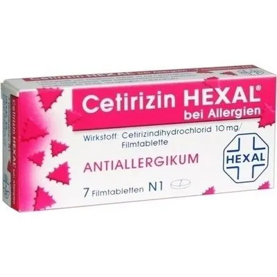 CETIRIZIN HEXAL Filmtabletten bei Allergien 7 St