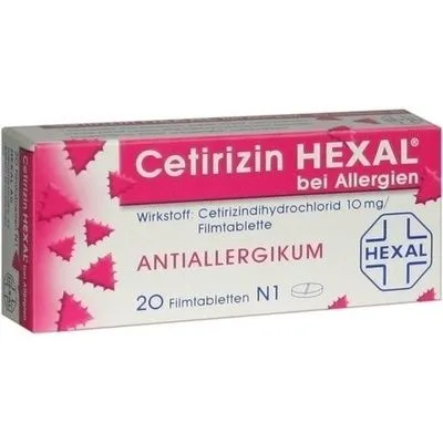 CETIRIZIN HEXAL Filmtabletten bei Allergien 20 St