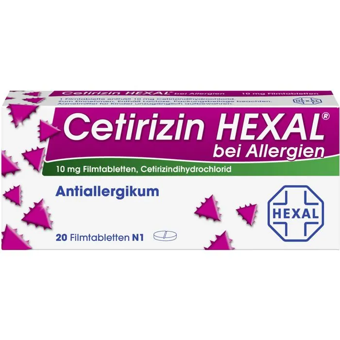 CETIRIZIN HEXAL Filmtabletten bei Allergien 20 St