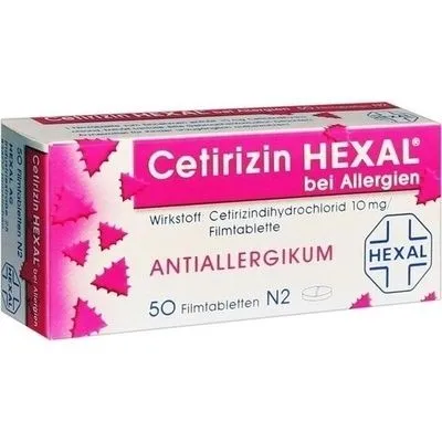 CETIRIZIN HEXAL Filmtabletten bei Allergien 50 St