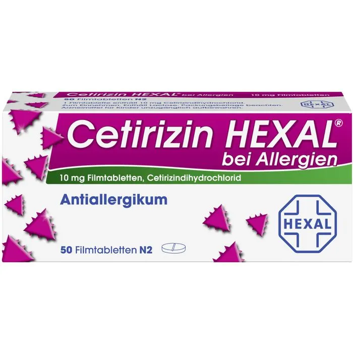 CETIRIZIN HEXAL Filmtabletten bei Allergien 50 St