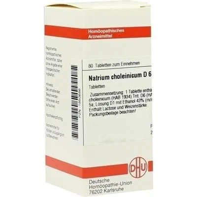 NATRIUM CHOLEINICUM D 6 Tabletten 80 St