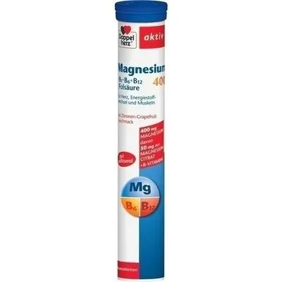 DOPPELHERZ Magnesium 400+B1+B6+B12+Folsäure BTA 15 St