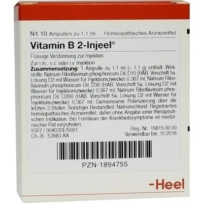 VITAMIN B2 INJEEL Ampullen 10 St