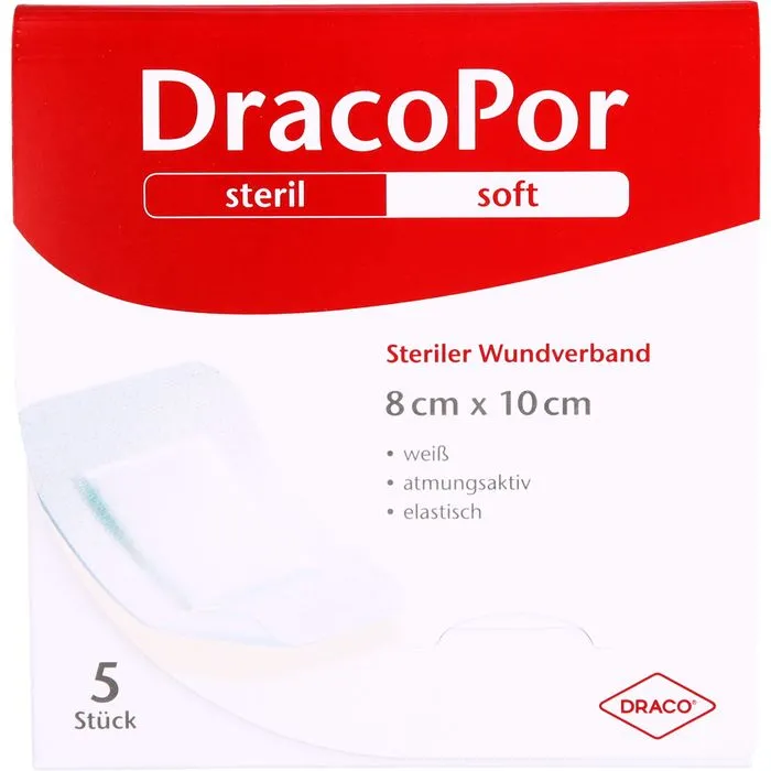 DRACOPOR Wundverband 8x10 cm steril 5 St