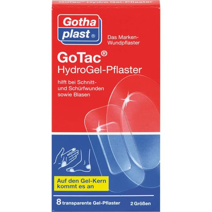 GOTAC HydroGel-Pflaster 2 Größen 8 St