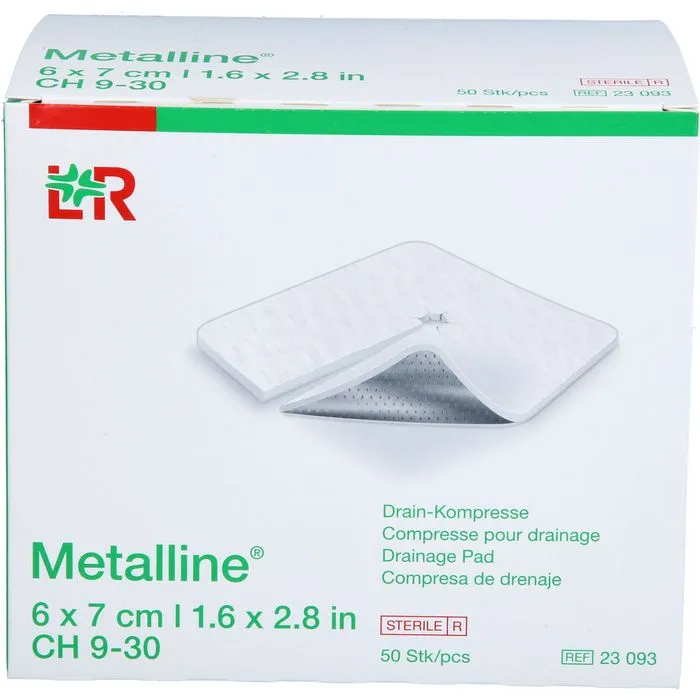 METALLINE Drain Kompressen 6x7 cm 50 St