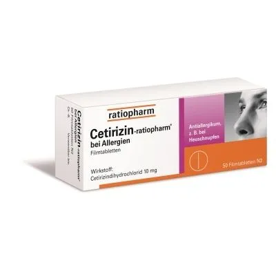 CETIRIZIN-ratiopharm bei Allergien 10 mg Filmtabl. 50 St