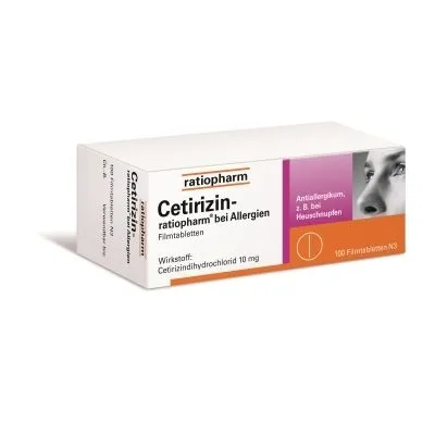 CETIRIZIN-ratiopharm bei Allergien 10 mg Filmtabl. 100 St