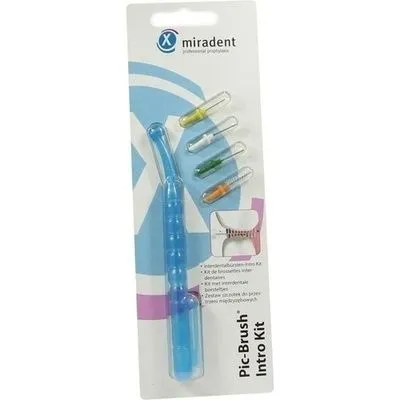 MIRADENT Interd.Pic-Brush Intro Kit 1H+4B.tra.blau 1 St