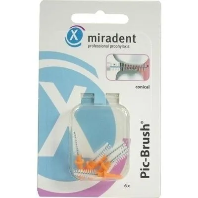 MIRADENT Interd.Pic-Brush Ersatzb.konisch orange 6 St