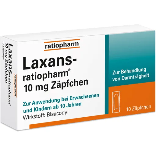LAXANS-ratiopharm 10 mg Zäpfchen 10 St