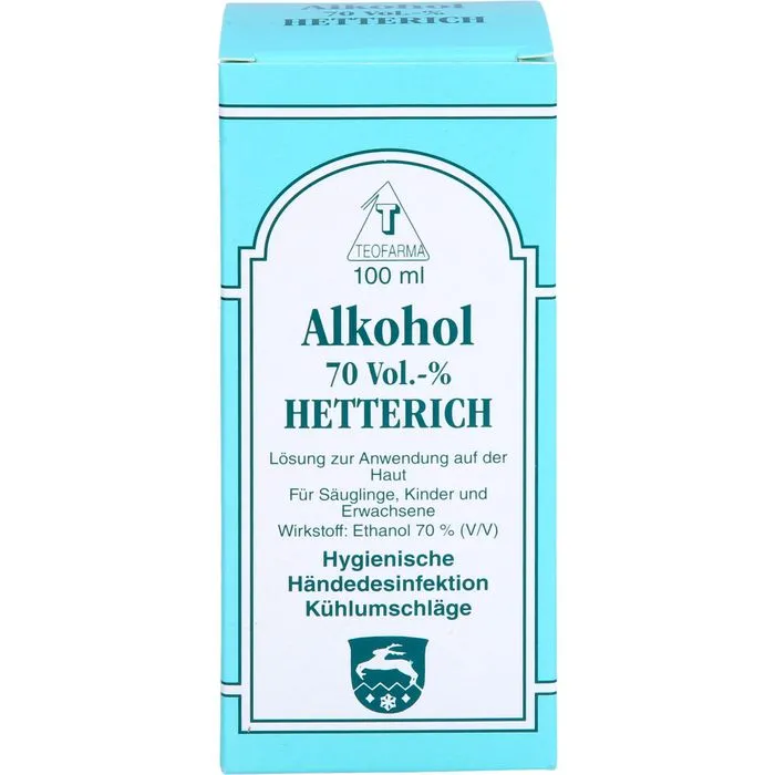 ALKOHOL 70% V/V Hetterich 100 ml