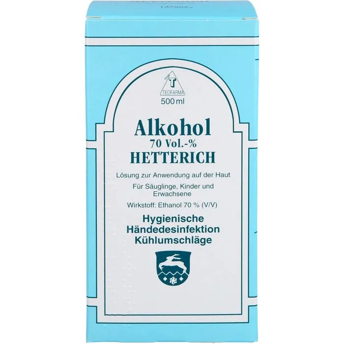 ALKOHOL 70% V/V Hetterich 500 ml
