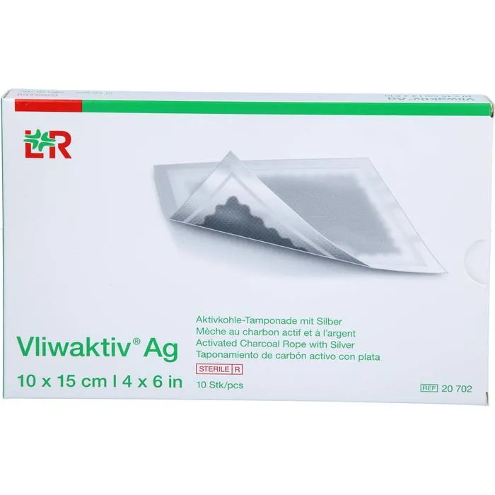 VLIWAKTIV AG Aktivkohle Tampon.m.Silber 10x15 cm 10 St