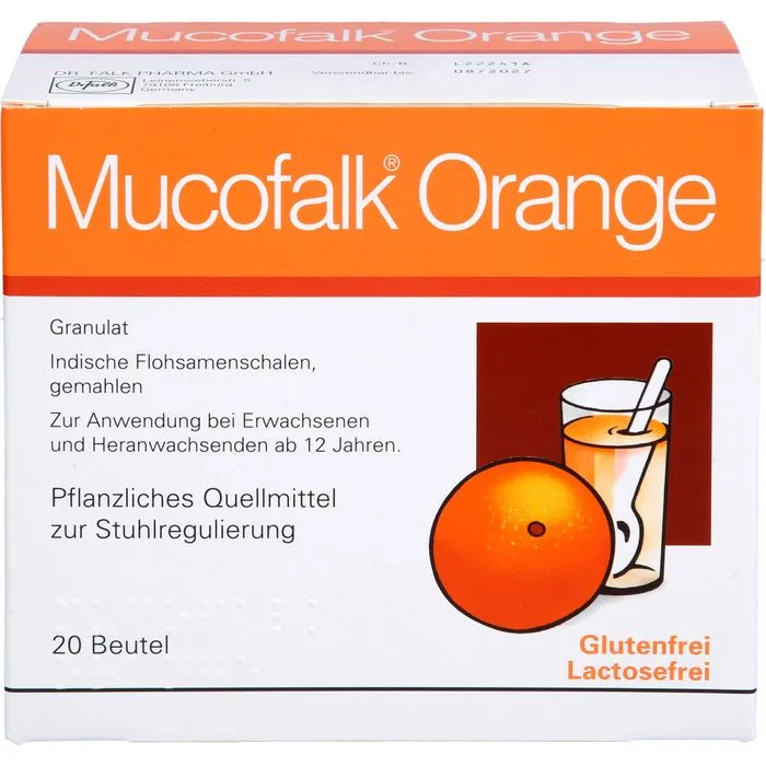 MUCOFALK Orange Gran.z.Herst.e.Susp.z.Einn.Beutel 20 Stück