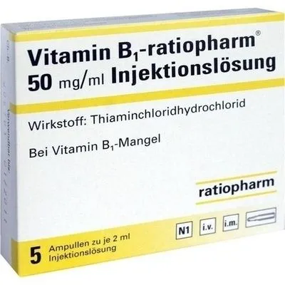 VITAMIN B1-RATIOPHARM 50 mg/ml Inj.Lsg.Ampullen 5X2 ml