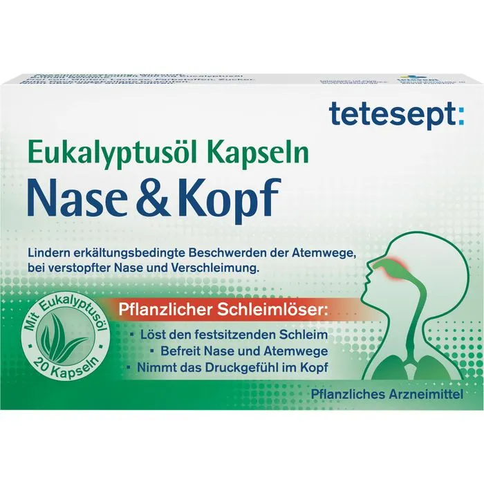 TETESEPT Eukalyptusöl Kapseln Nase & Kopf 20 St