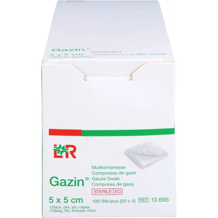 GAZIN Mullkomp.5x5 cm steril 12fach 20X5 St