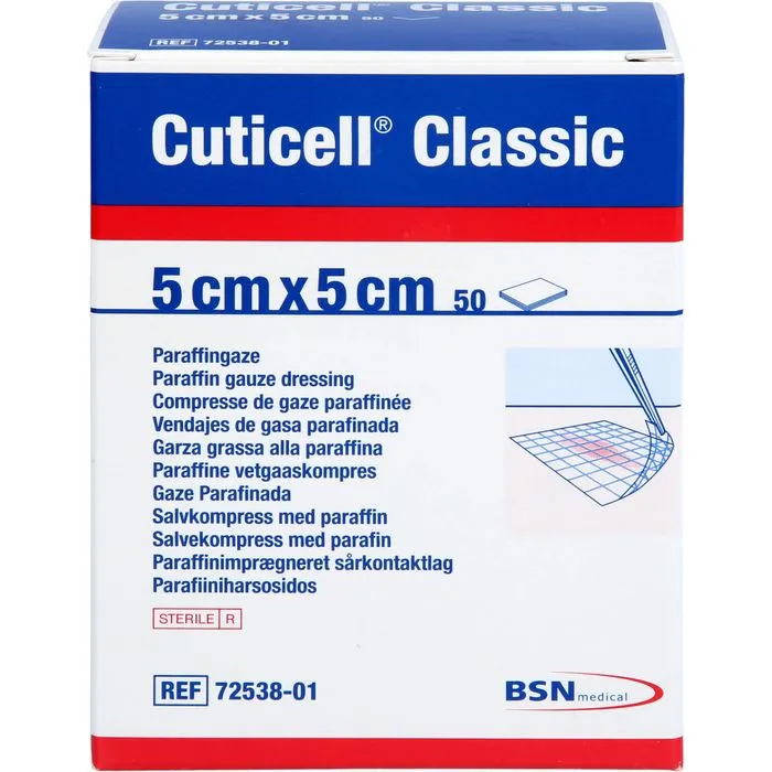 CUTICELL Classic Wundgaze 5x5 cm 50 St