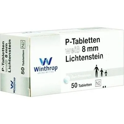 P TABLETTEN weiß 8 mm 50 St