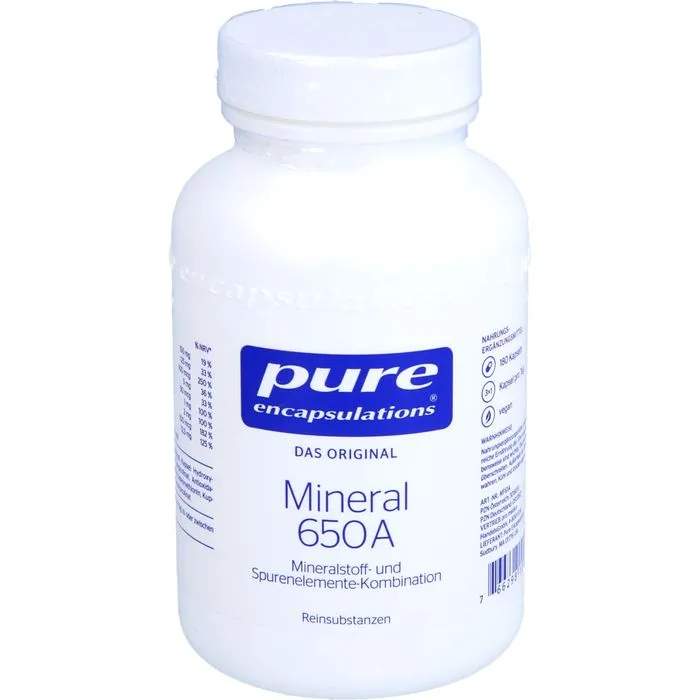 PURE ENCAPSULATIONS Mineral 650A Kapseln 180 Stück