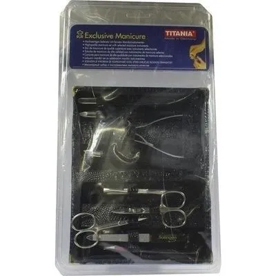 MANIKÜRE ETUI 9teilig Rindleder Herren TITANIA 1 St