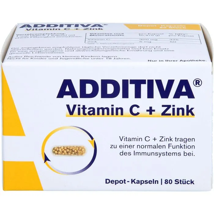 ADDITIVA Vitamin C+Zink Depotkaps.Aktionspackung 80 Stück