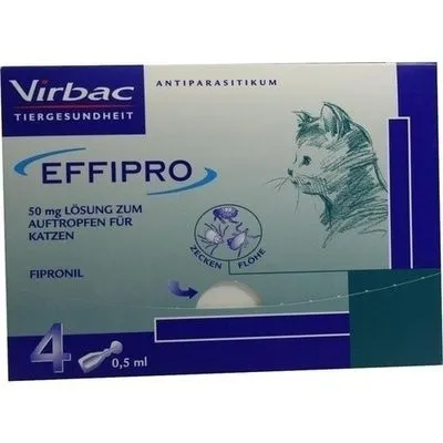EFFIPRO 50 mg Lösung z.Auftropfen f.Katzen 4 St