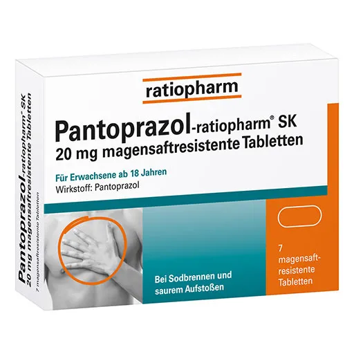 PANTOPRAZOL-ratiopharm SK 20 mg magensaftres.Tabl. 7 St