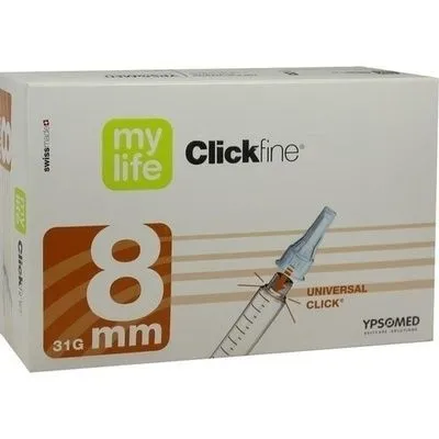 MYLIFE Clickfine Pen-Nadeln 8 mm 31 G 100 St