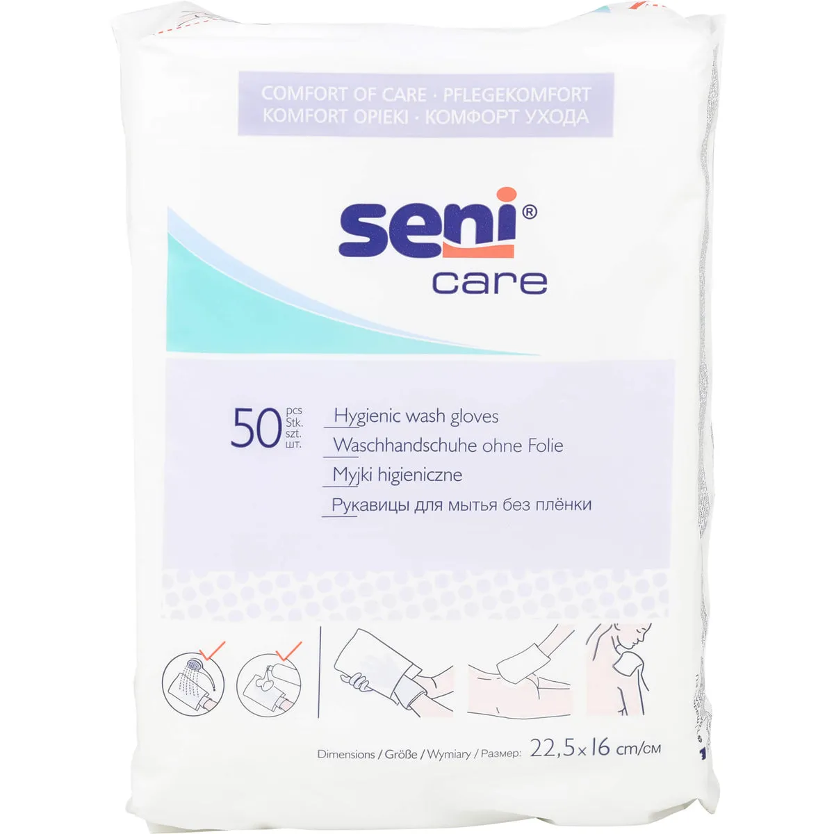 SENI WASCHHANDSCH UNFOLIERT, 50 St. Handschuhe