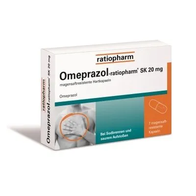 OMEPRAZOL-ratiopharm SK 20 mg magensaftr.Hartkaps. 7 St