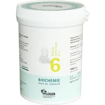 BIOCHEMIE Pflüger 6 Kalium sulfuricum D 6 Tabl. 1000 St