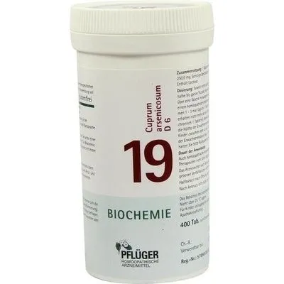BIOCHEMIE Pflüger 19 Cuprum arsenicosum D 6 Tabl. 400 St