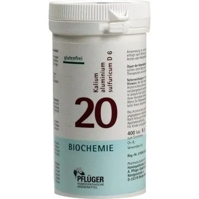 BIOCHEMIE Pflüger 20 Kalium alumin.sulfur.D 6 Tab. 400 St