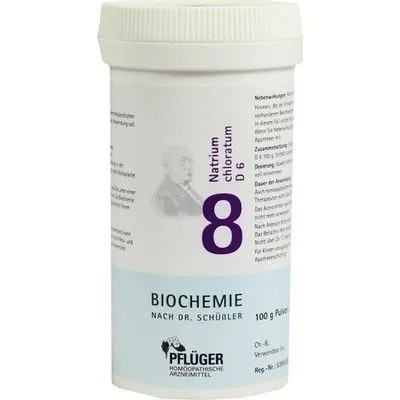BIOCHEMIE Pflüger 8 Natrium chloratum D 6 Pulver 100 g