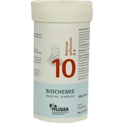 BIOCHEMIE Pflüger 10 Natrium sulfuricum D 6 Pulver 100 g
