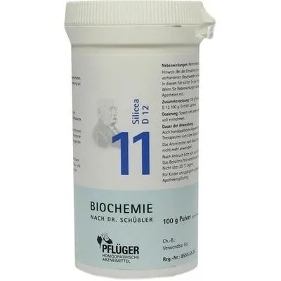 BIOCHEMIE Pflüger 11 Silicea D 12 Pulver 100 g