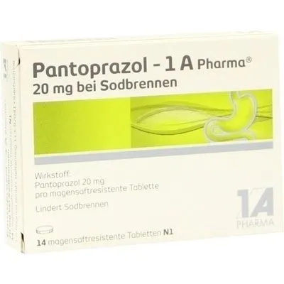 PANTOPRAZOL-1A Pharma 20mg bei Sodbrennen msr.Tab. 14 St